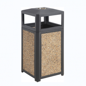 Outdoor Garbage Bin with Sands Panel